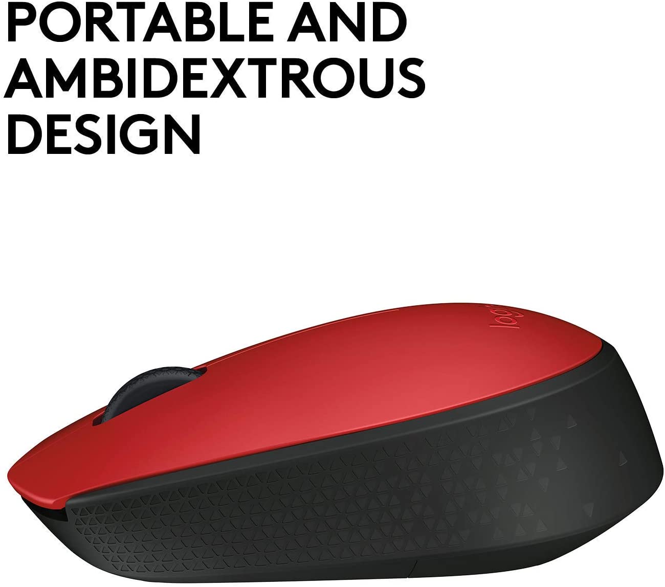 Logitech M171 Wireless Mouse, 2.4 GHz with USB Mini Receiver, Optical Tracking, 12-Months Battery Life, Ambidextrous PC/Mac/Laptop - Red