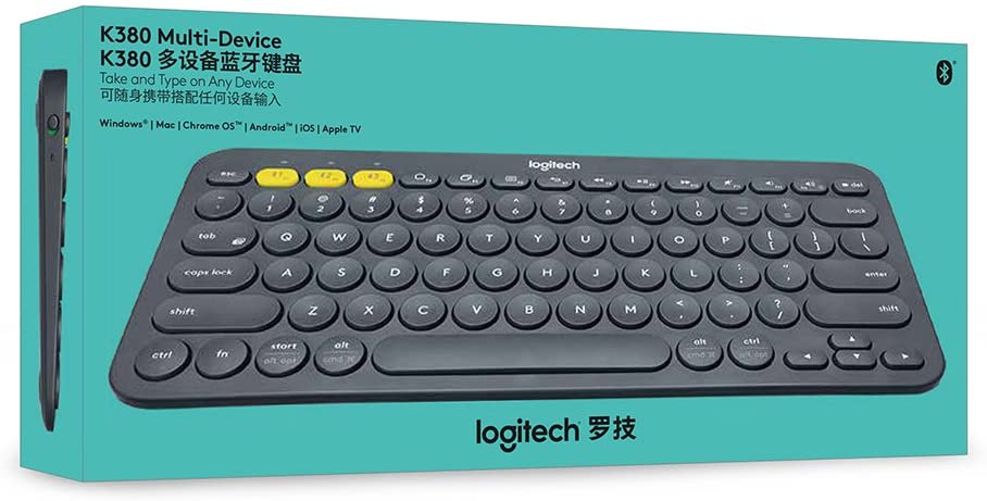 Logitech K380 Multi-Device Wireless English Keyboard - Black