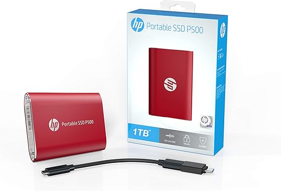 HP Portable P500 External SSD 1TB (Red)