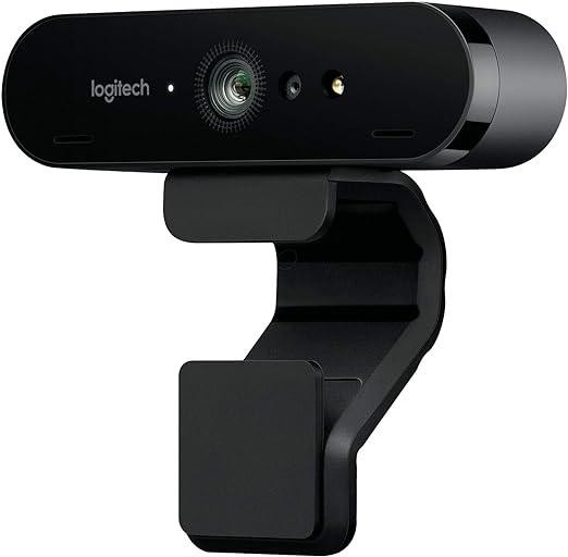 Logitech Brio 4k Ultra HD Webcam with 5x Digital Zoom - 960-001106, Black, 4096 X 2160 - Pc