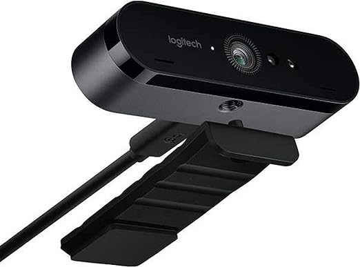 Logitech Brio 4k Ultra HD Webcam with 5x Digital Zoom - 960-001106, Black, 4096 X 2160 - Pc