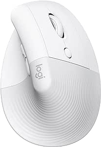 Logitech Lift Vertical Ergonomic Mouse, Wireless, Bluetooth or Logi Bolt USB receiver, Quiet clicks, 4 buttons, compatible with Windows/macOS/iPadOS, Laptop, PC - Off WhiteLogitech Lift Vertical Ergonomic Mouse, Wireless, Bluetooth or Logi Bolt USB receiver, Quiet clicks, 4 buttons, compatible with Windows/macOS/iPadOS, Laptop, PC - Off White