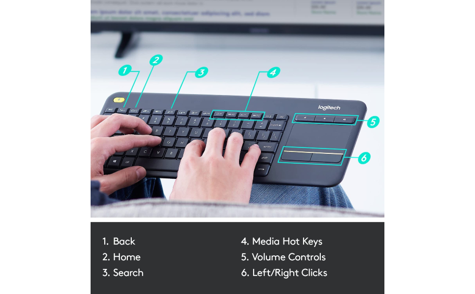 K400 PLUS WIRELESS TOUCH KEYBOARD