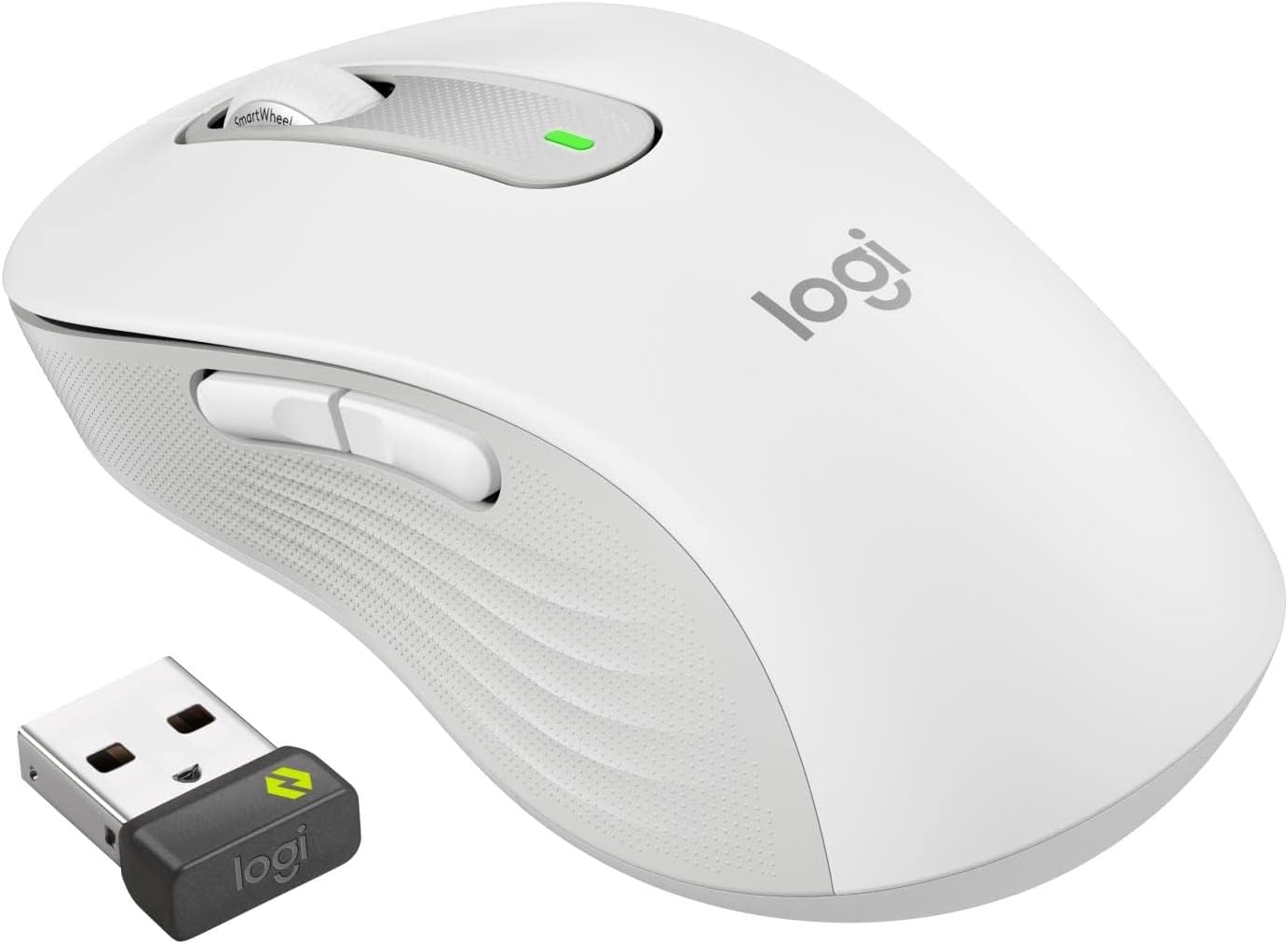 Logitech Signature M650 L for Business Large Hands Wireless Mouse, Logi Bolt, Bluetooth, SmartWheel - White