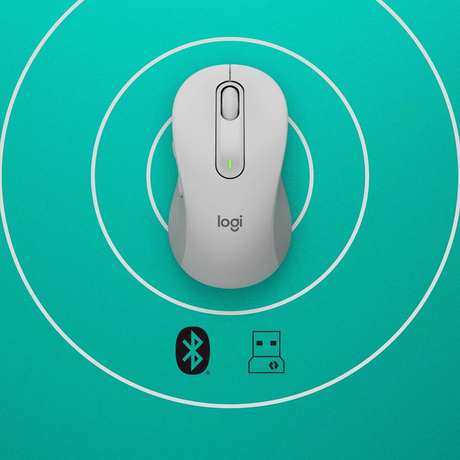 Logitech Signature M650 L for Business Large Hands Wireless Mouse, Logi Bolt, Bluetooth, SmartWheel - White