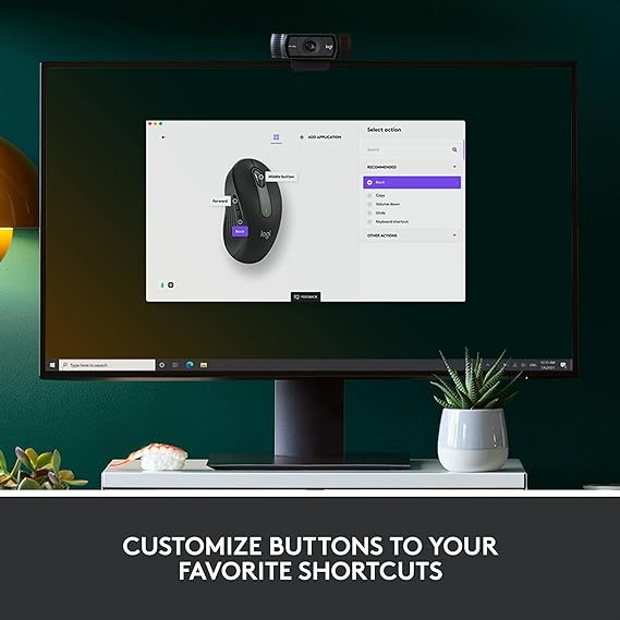 Logitech Signature M650 Wireless Mouse - for Small to Medium Sized Hands, 2-Year Battery, Silent Clicks, Customisable Side Buttons, Bluetooth -Graphite