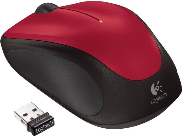 Logitech M235 Wireless Mouse, Red