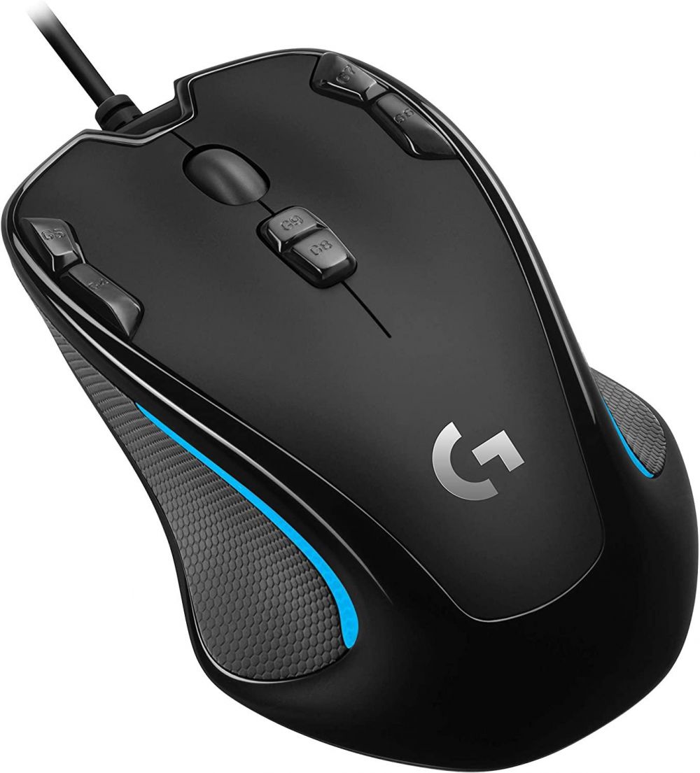 Logitech G300s Gaming Mouse - Optical Sensor 2,500 DPI - 9 Programmable Buttons