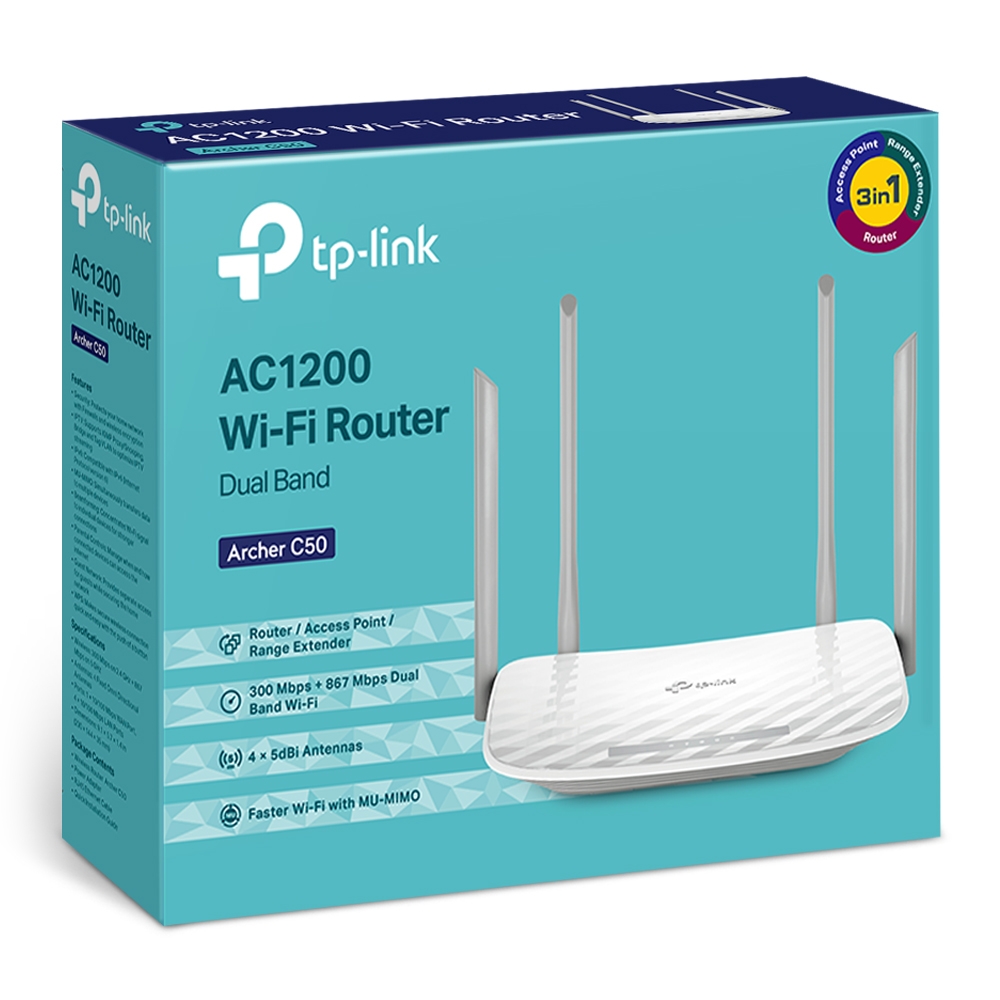 TP-LINK Archer C50 AC1200 Wireless Dual Band Router