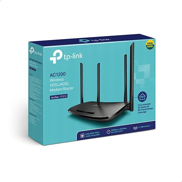 TP-Link AC1200 Archer VR300 Wireless VDSL and ADSL Modem Router - Black