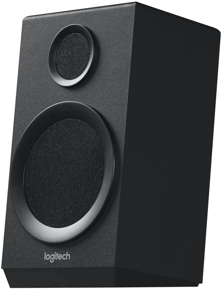 Logitech Z333 2.1 Multimedia Speaker System with Subwoofer, Rich Bold Sound, 80 Watts Peak Power, Strong Bass, 3.5mm Audio and RCA Inputs, PC/PS4/Xbox/TV/Smartphone/Tablet/Music Player, Black