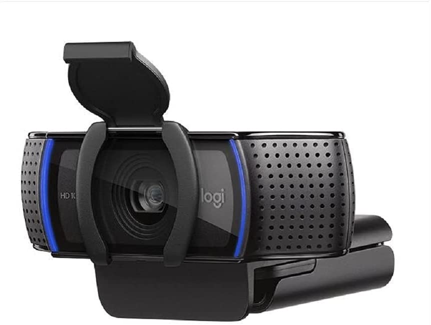 Logitech C920S HD Pro Webcam, Full HD 1080p/30fps Video Calling, Clear Stereo Audio, HD Light Correction, Privacy Shutter, Works with Skype, Zoom, FaceTime, Hangouts, PC/Mac/Laptop/Tablet/XBox - Black