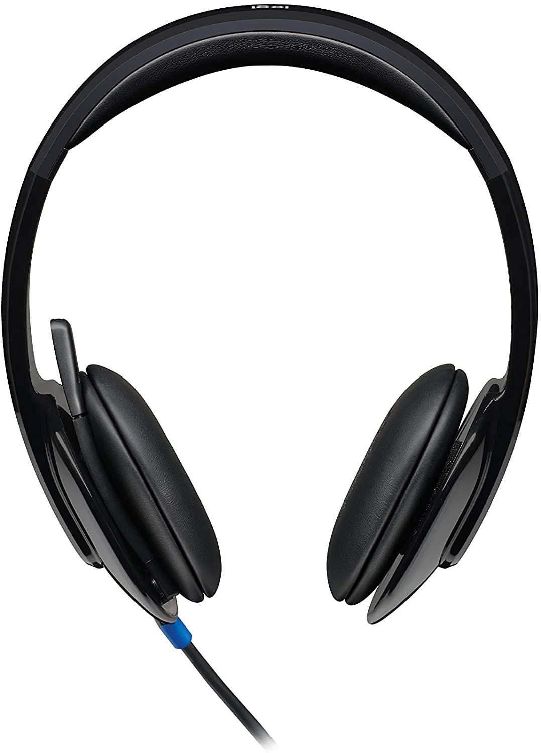 Logitech H540 Wired Headset, Stereo Headphone with Noise-Cancelling Microphone, USB, On-Ear Controls, Mute Indicator Light, PC/Mac/Laptop - Black