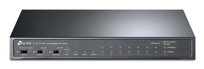 TP-Link TL-SL1311MP 8-Port 10/100Mbps +3-Port Gigabit Switch