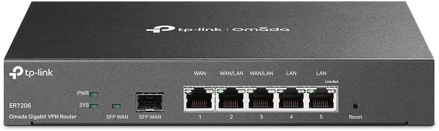 TP-Link SafeStream Business Gigabit Multi-WAN VPN Router, Supports IPsec/PPTP/L2TP/ OpenVPN, Up to 100 IPsec VPN Tunnels, Easy Management (ER7206)