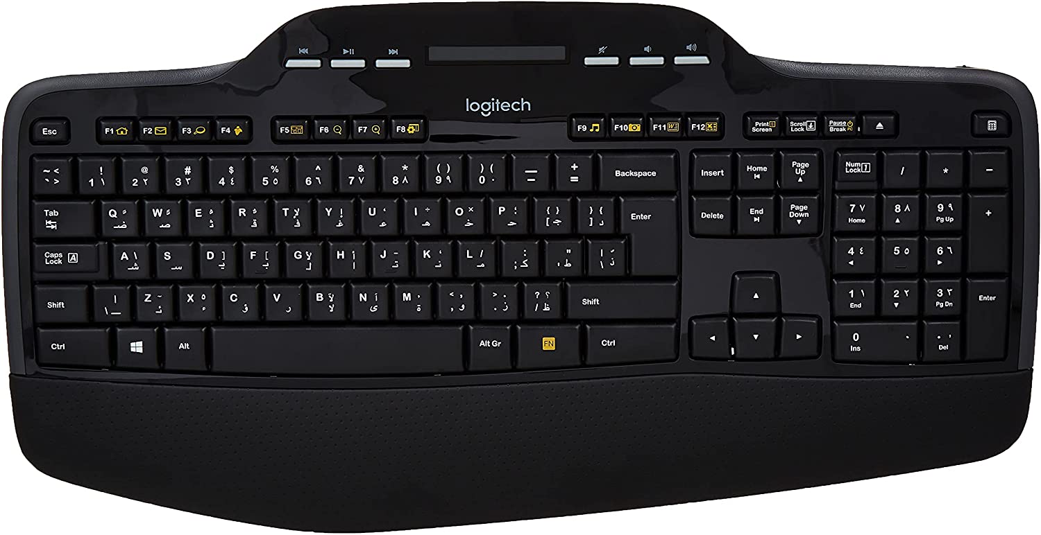 Logitech MK710 Wireless Desktop Keyboard And Mouse - Eng/Arabic, Black