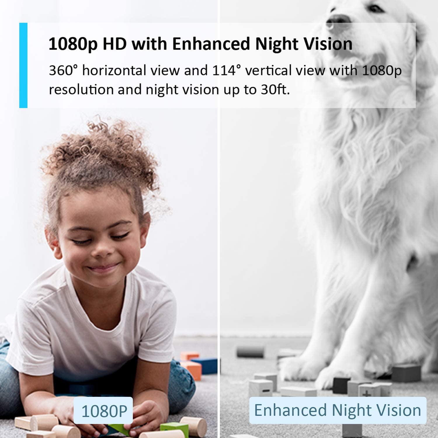 TP-Link Tapo Pan/Tilt Smart Security Camera, Indoor CCTV, 360° Rotational Views, Works with Alexa&Google Home, No Hub Required, 1080p, 2-Way Audio, Night Vision, SD Storage, Device Sharing(Tapo C200)