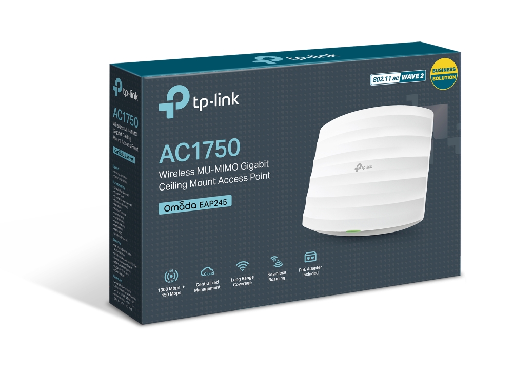 TP-LINK AC1750 Wireless Dual Band Gigabit Ceiling Mount Access Poino (EAP245)t