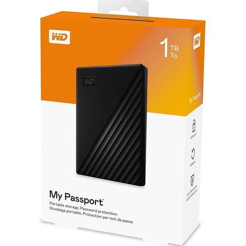 Western Digital 1TB My Passport Portable Storage USB 3.0 Hard Drive - Black