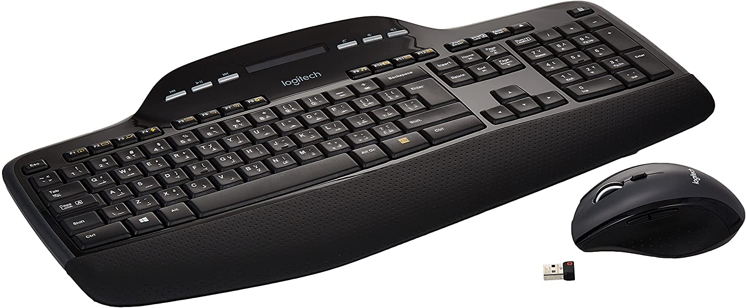 Logitech MK710 Wireless Desktop Keyboard And Mouse - Eng/Arabic, Black