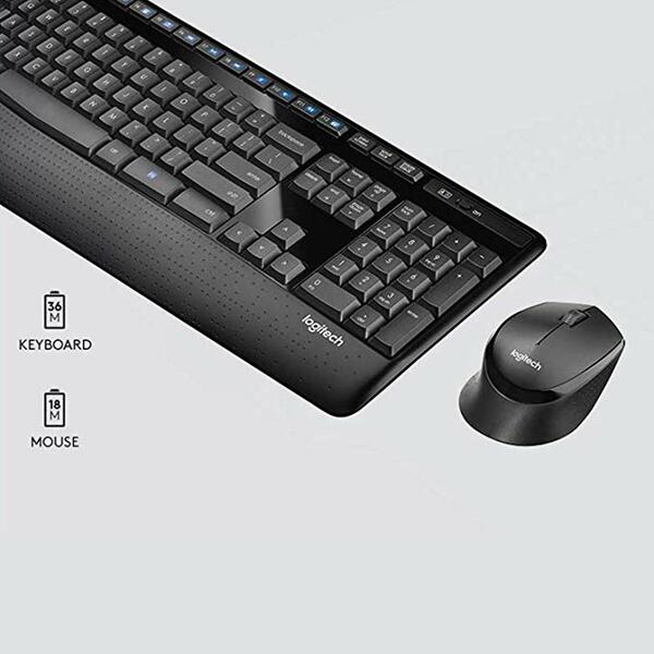 Logitech Mk345 Wireless Keyboard and Mouse Combo (Black)