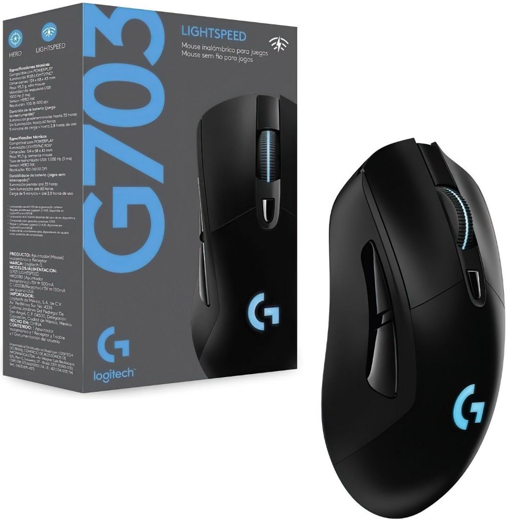 Logitech G703 Lightspeed Wireless Gaming Mouse - Black