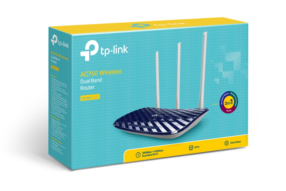 TP-LINK Archer C20 AC750 Dual Band Access Point/ Wireless Router