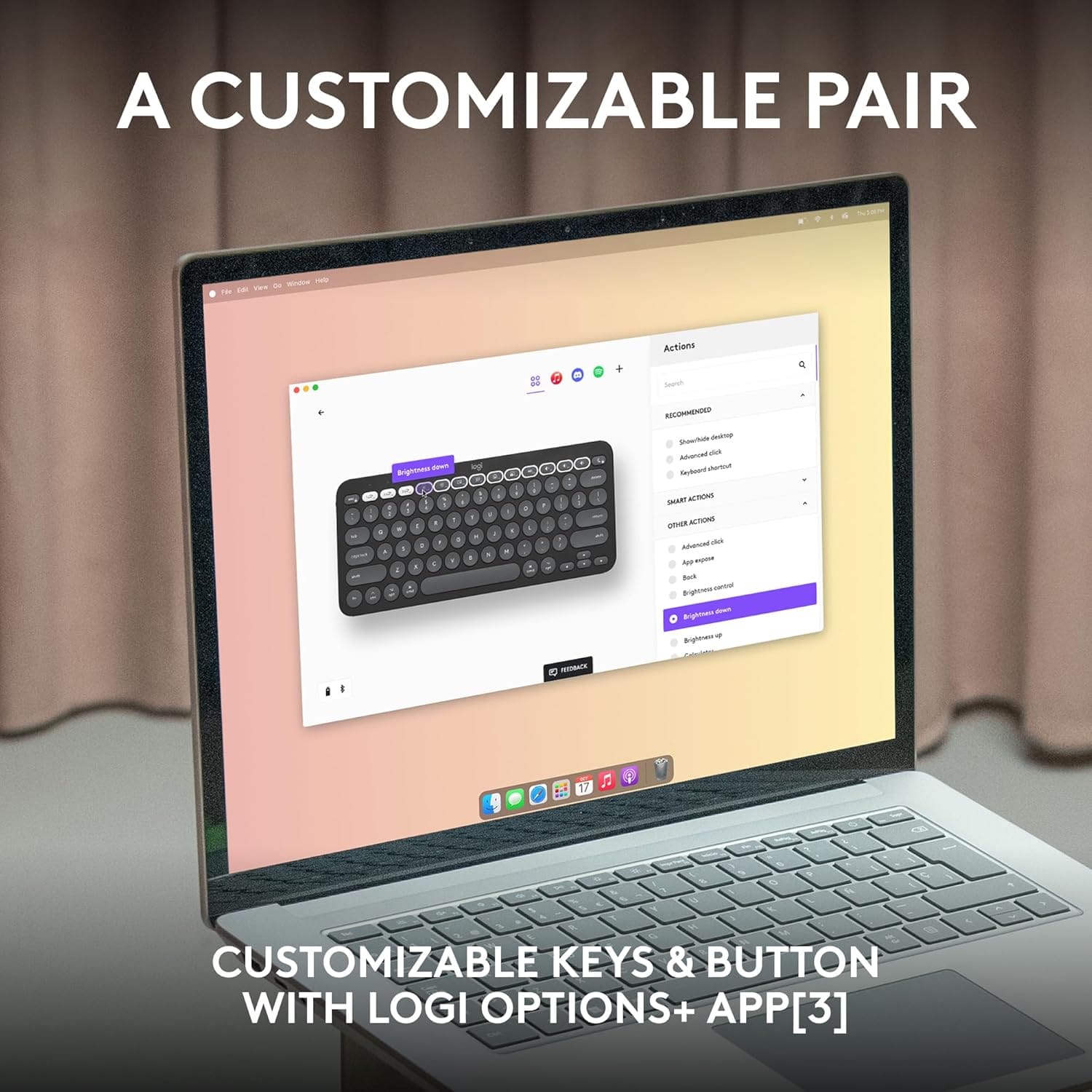 مجموعة بيبل 2 لجهاز ماك من لوجيتيك - تصميم ألماني QWERTZ، لون جرافيت، بلوتوث