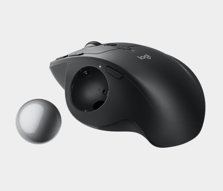 ماوس كرة التتبع اللاسلكي Logitech MX ERGO المتطور المريح والأداء - جرافيت (910-005179)