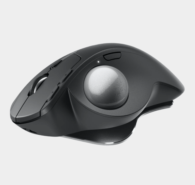 ماوس كرة التتبع اللاسلكي Logitech MX ERGO المتطور المريح والأداء - جرافيت (910-005179)