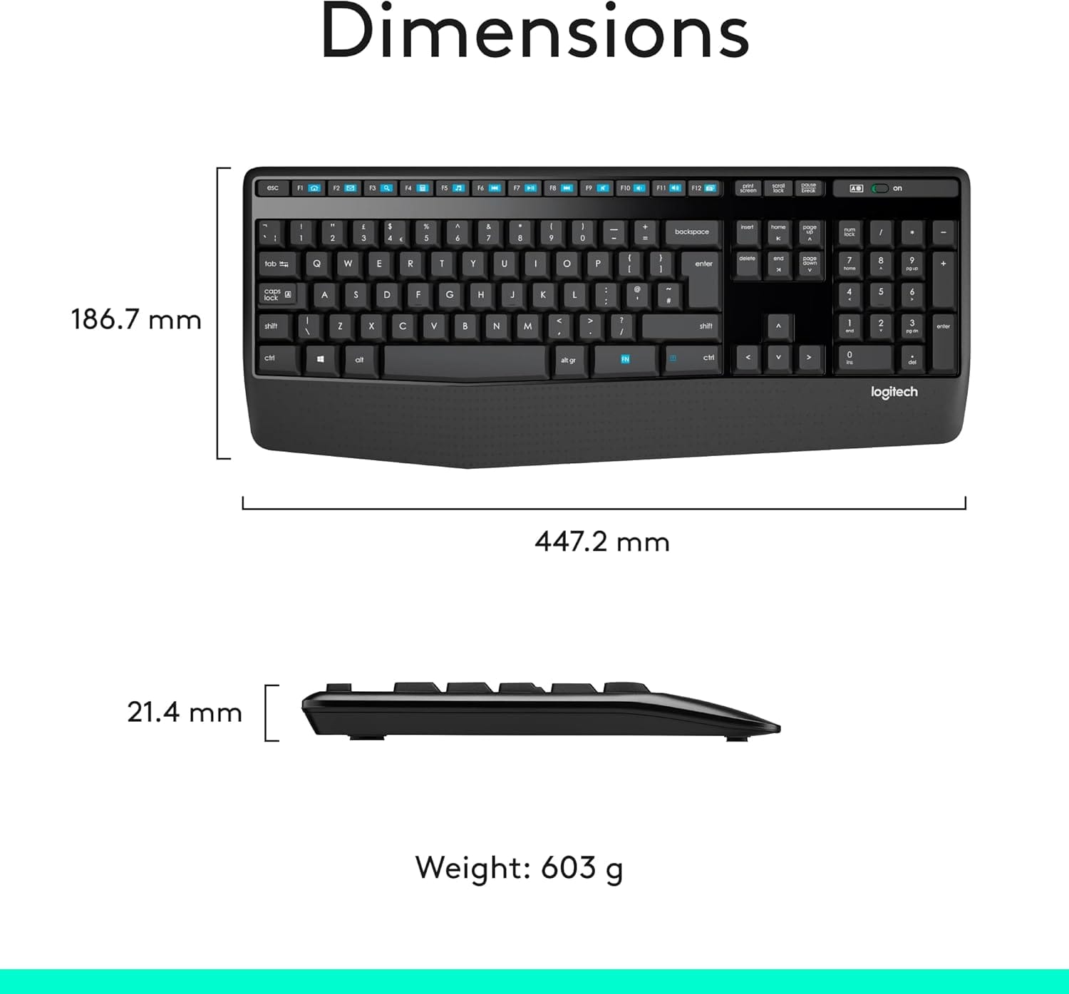 Logitech Mk345 Wireless Keyboard and Mouse Combo -Black