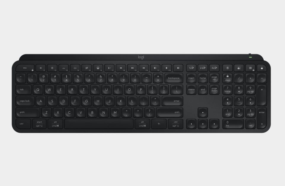 Logitech MX Keys S Advanced Illuminated Wireless & Bluetooth Keyboard (English Language Only) - Graphite Black