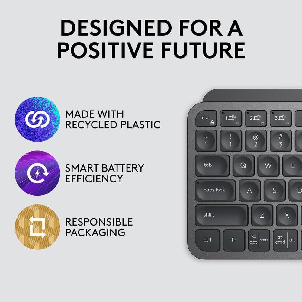 Logitech MX Keys Mini Minimalist Wireless Illuminated Keyboard, Bluetooth