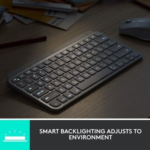 Logitech MX Keys Mini Minimalist Wireless Illuminated Keyboard, Bluetooth