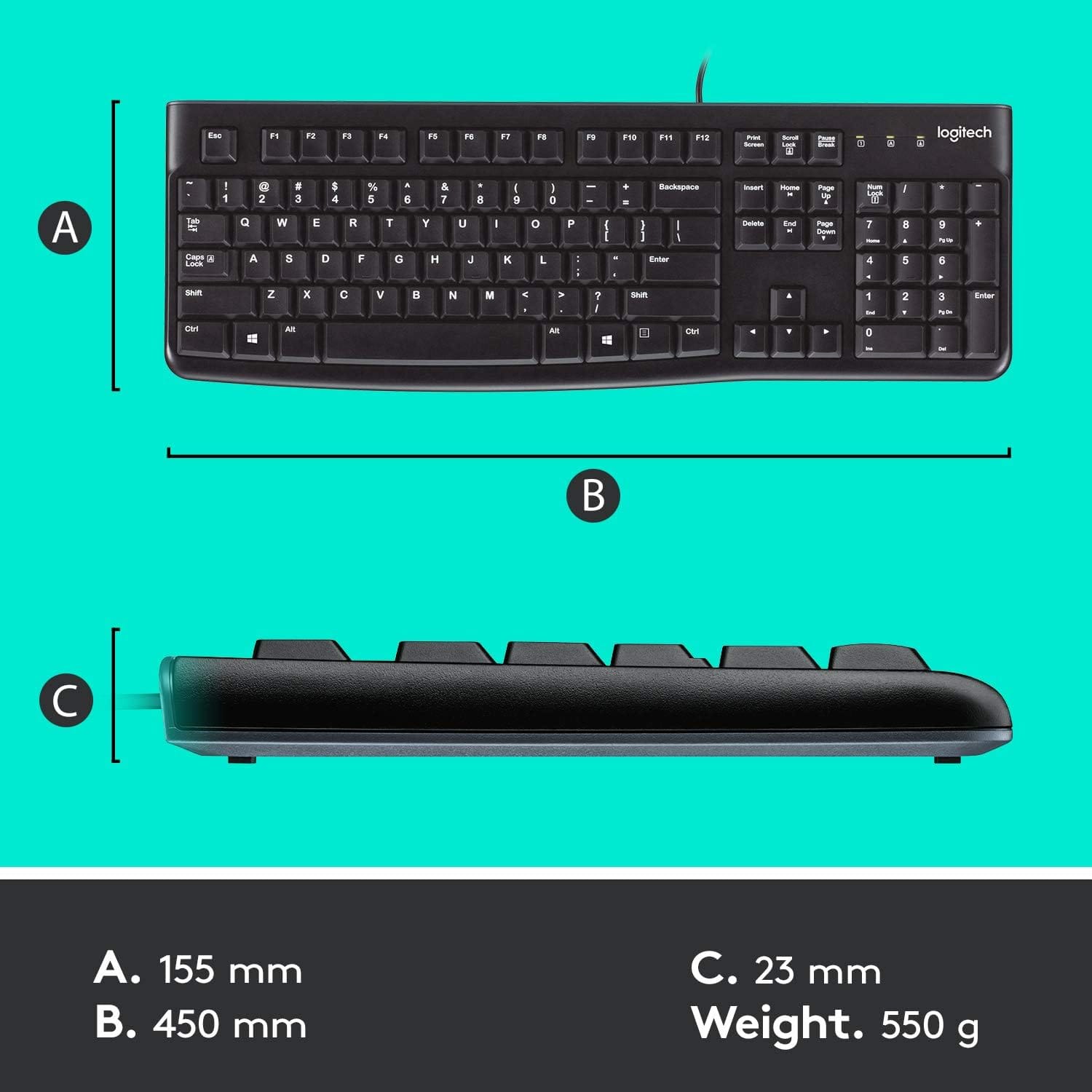 Logitech MK120 Keyboard And Mouse Combo -Black