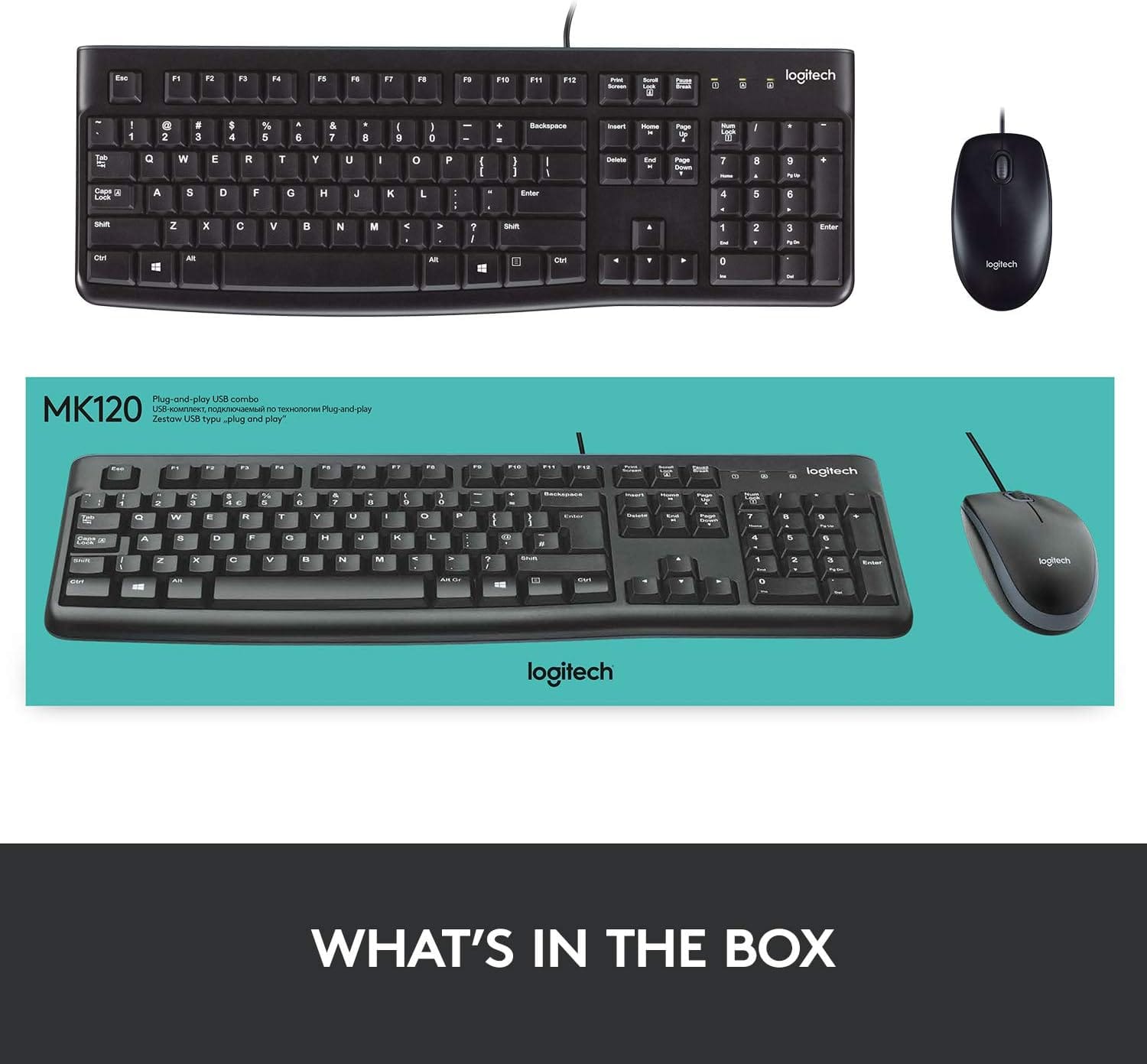 Logitech MK120 Keyboard And Mouse Combo -Black