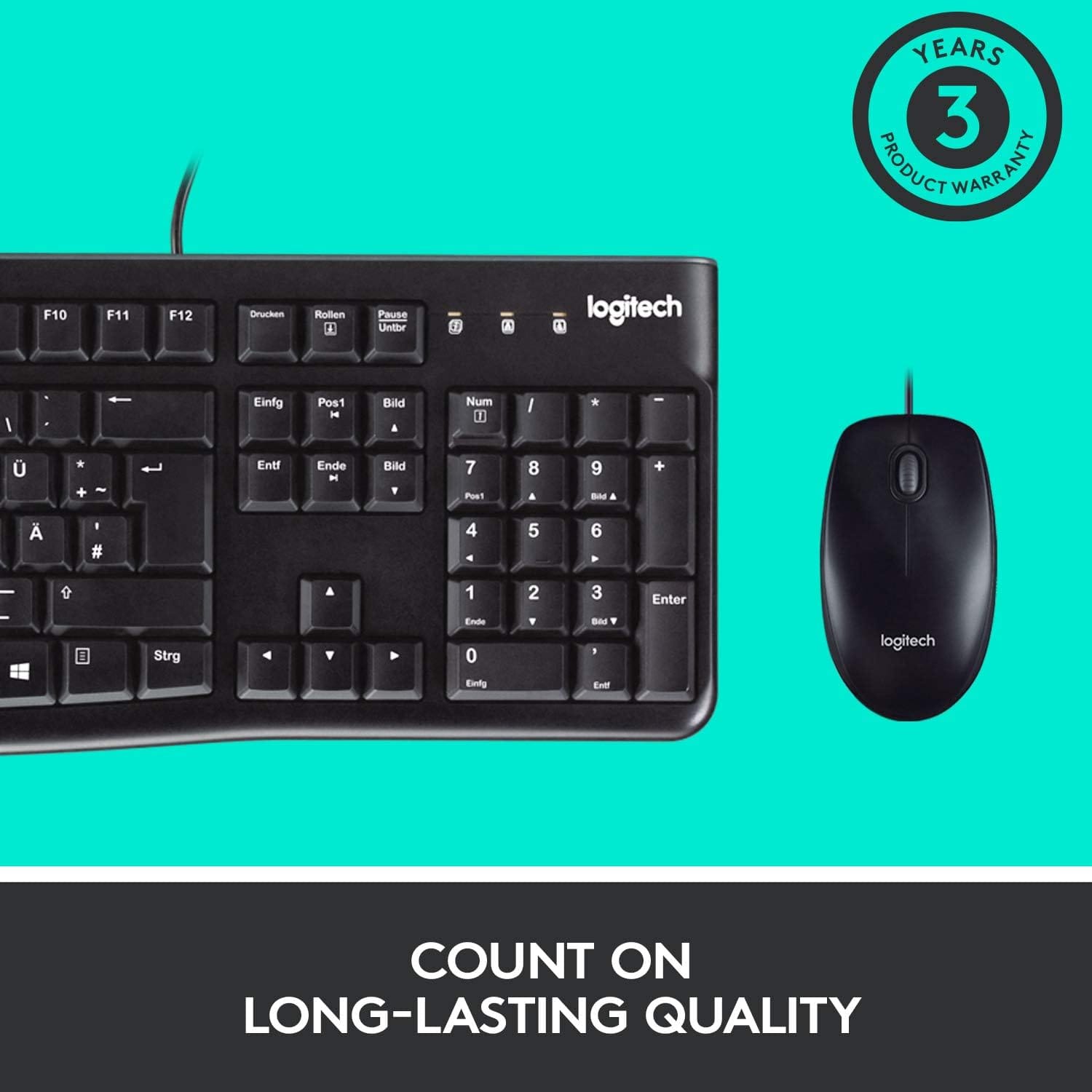 Logitech MK120 Keyboard And Mouse Combo -Black
