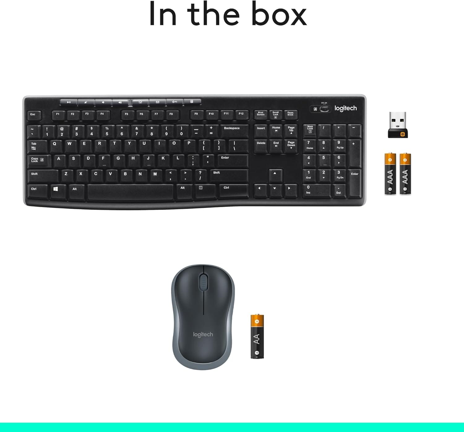 Logitech MK270 Wireless Keyboard & Mouse Combo For PC & Laptop -Black
