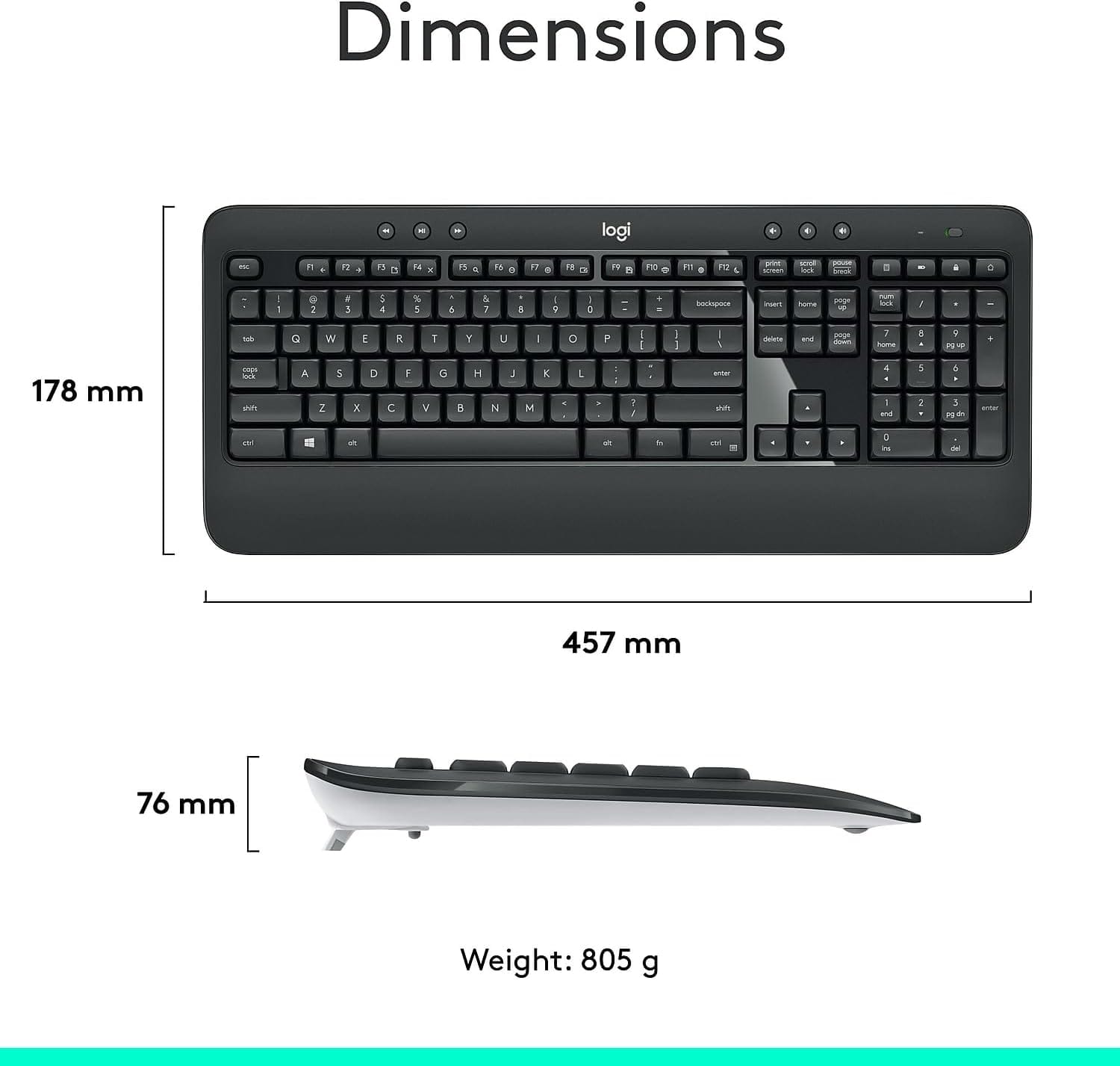 مجموعة لوحة المفاتيح والماوس اللاسلكية Logitech MK540 ADVANCED