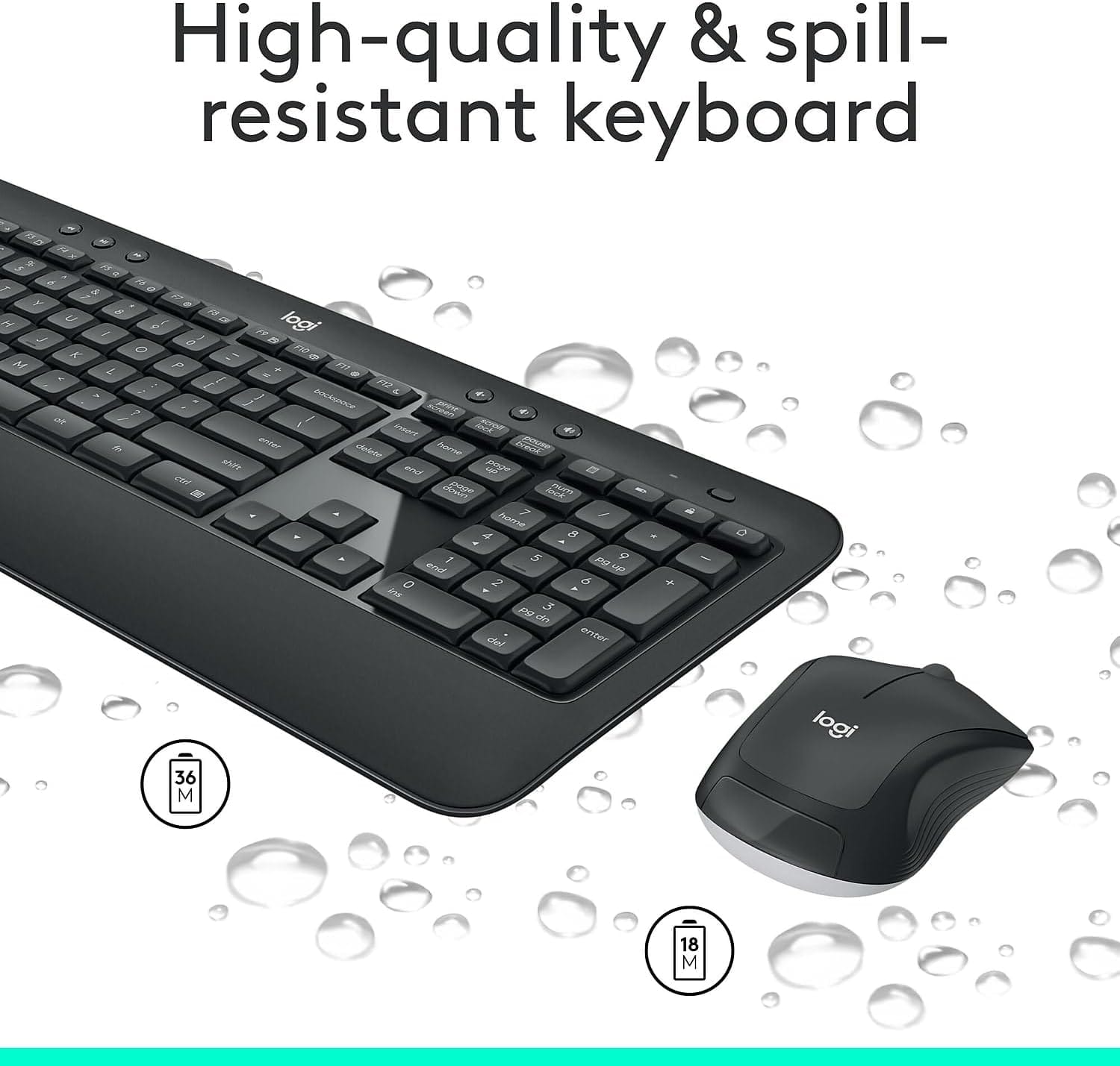 مجموعة لوحة المفاتيح والماوس اللاسلكية Logitech MK540 ADVANCED