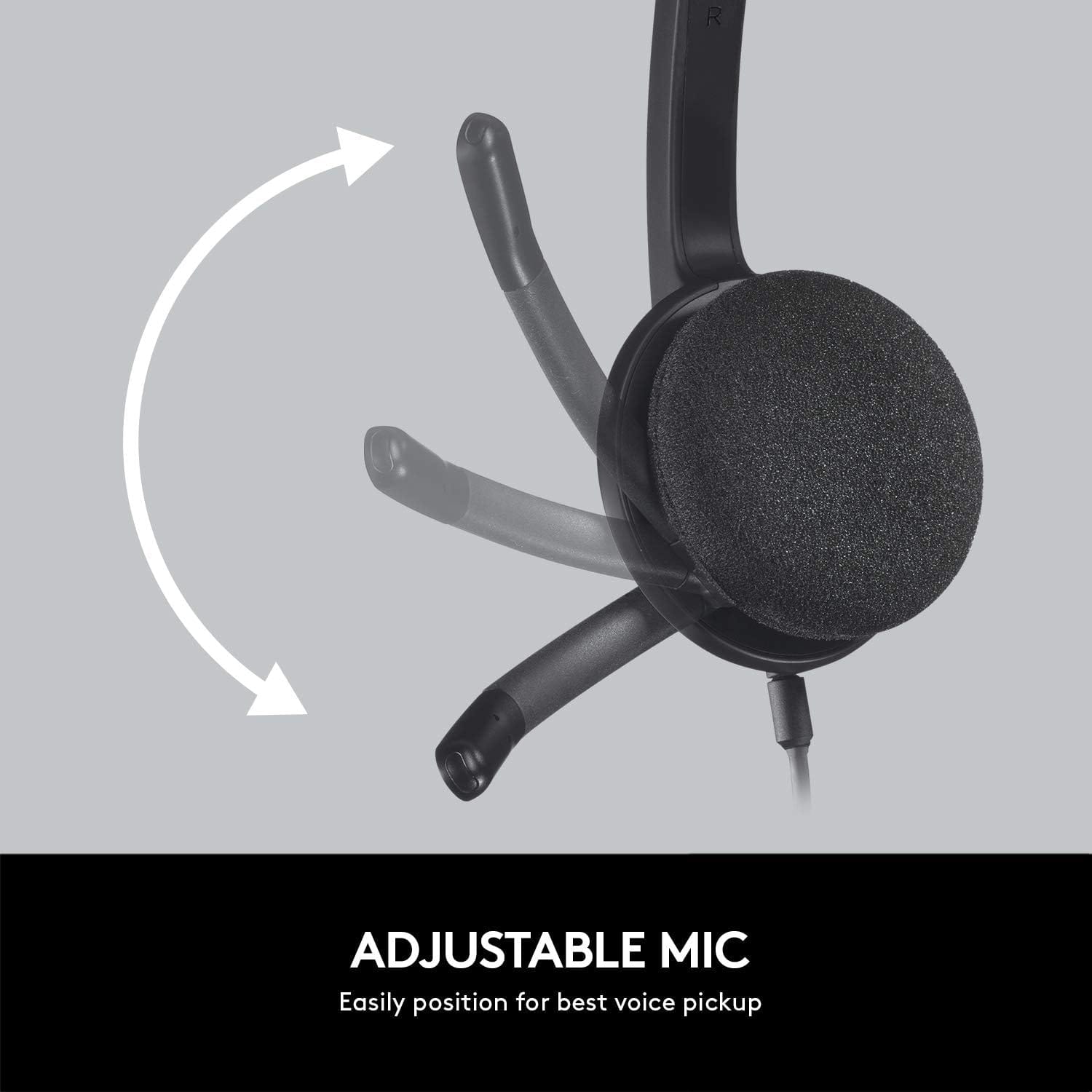 Logitech H340 USB Computer Headset -Black