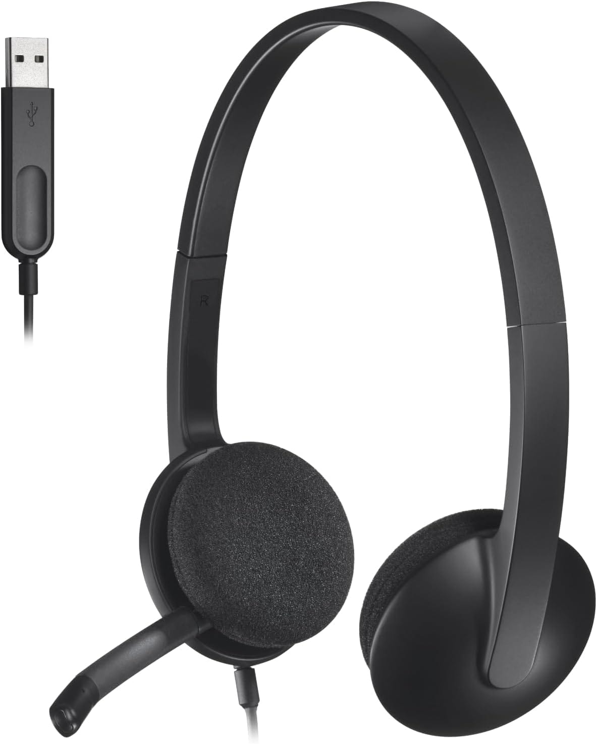 Logitech H340 USB Computer Headset -Black