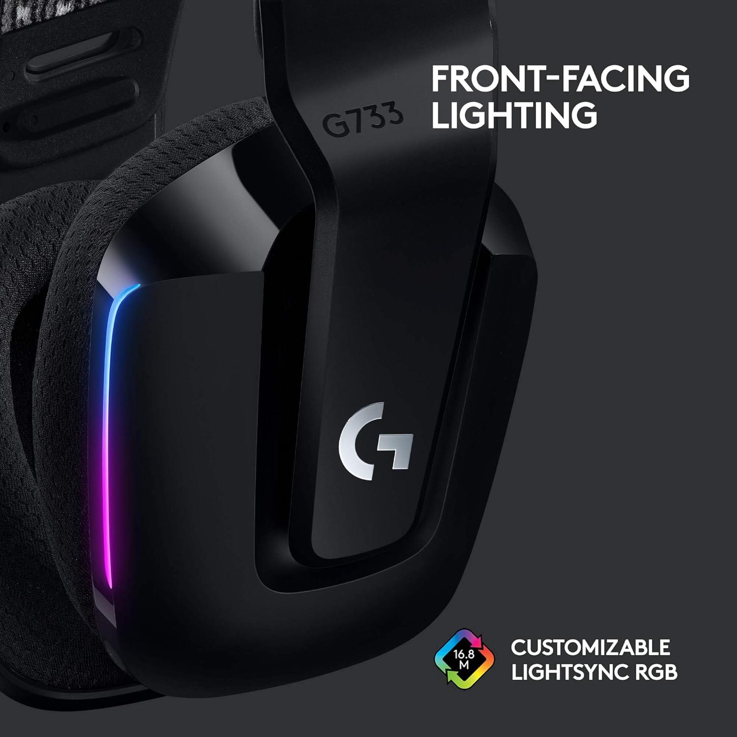 سماعة الألعاب اللاسلكية Logitech G733 Lightspeed RGB (981-000864)