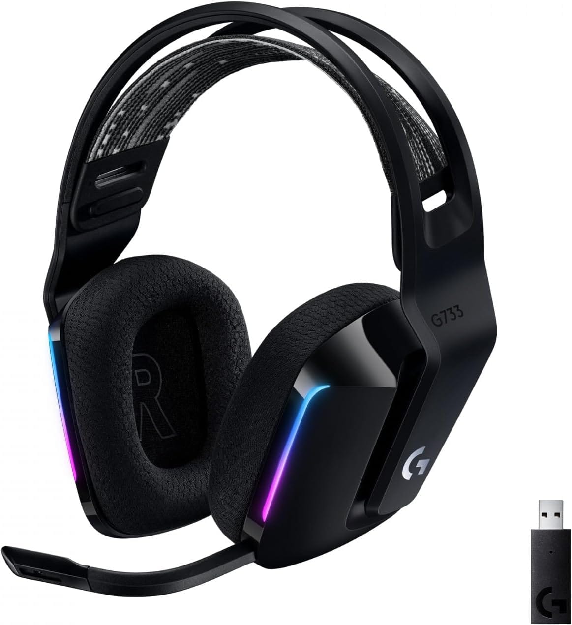سماعة الألعاب اللاسلكية Logitech G733 Lightspeed RGB (981-000864)