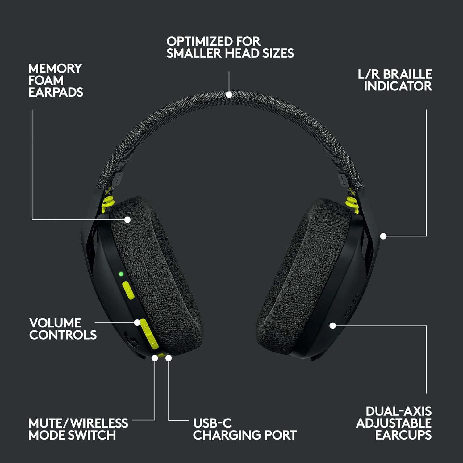 Logitech G435 LIGHTSPEED Wireless Gaming Headset    (981-001050)