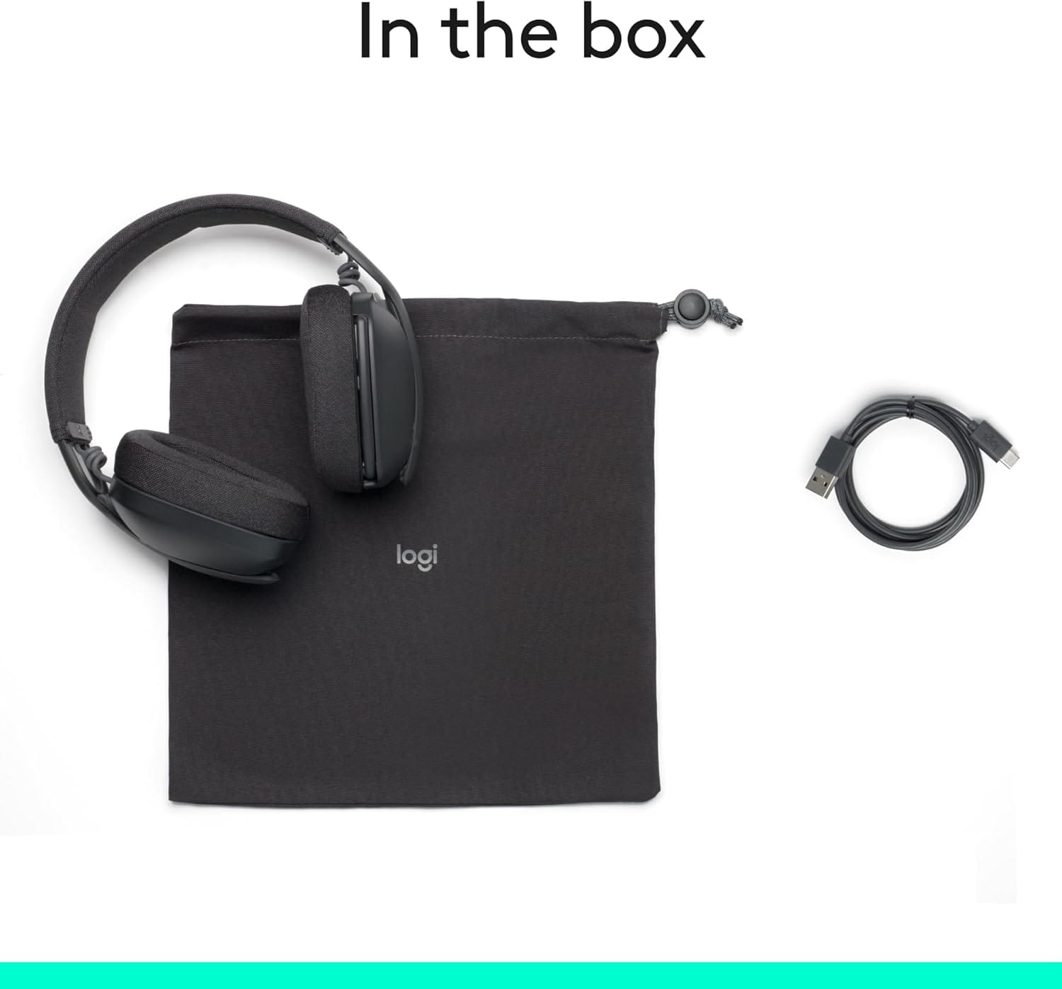 سماعات الرأس Logitech Zone Vibe 100 اللاسلكية خفيفة الوزن فوق الأذن (981-001213)