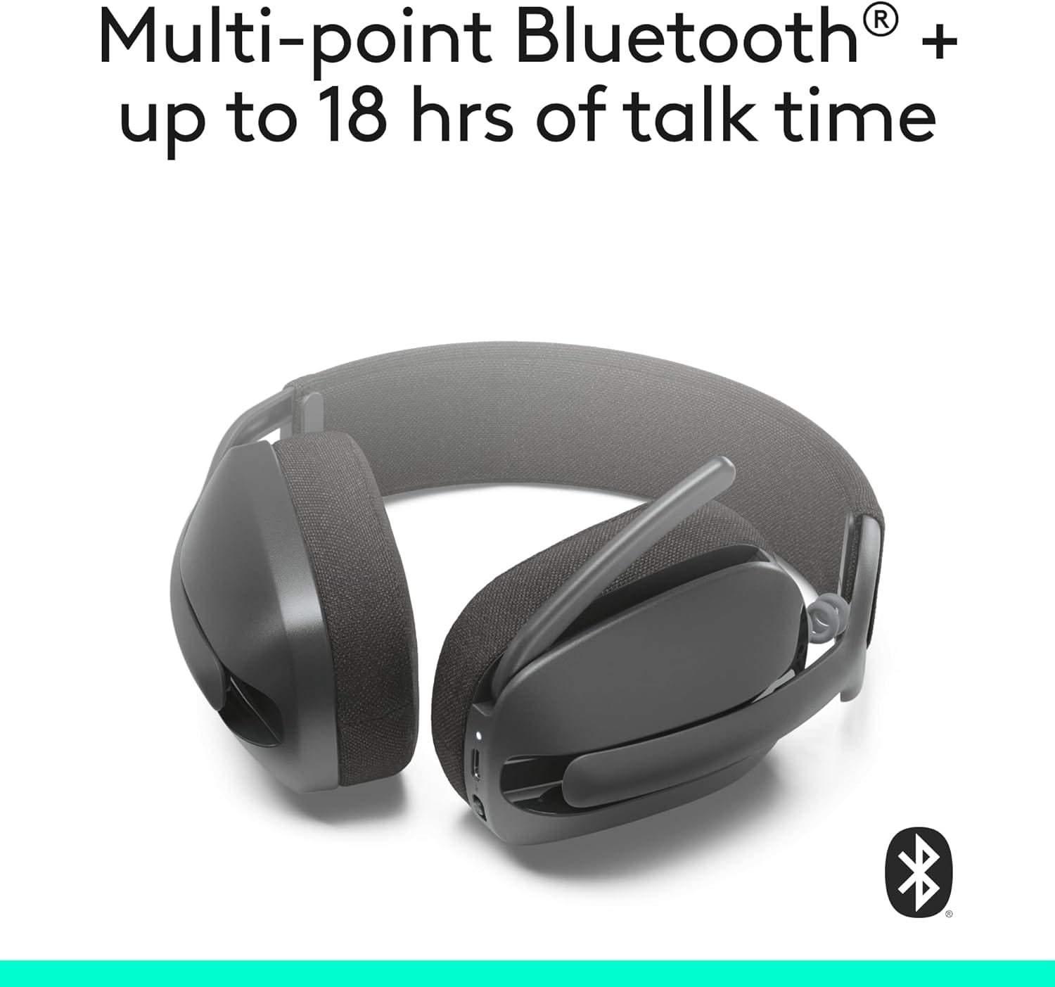 سماعات الرأس Logitech Zone Vibe 100 اللاسلكية خفيفة الوزن فوق الأذن (981-001213)