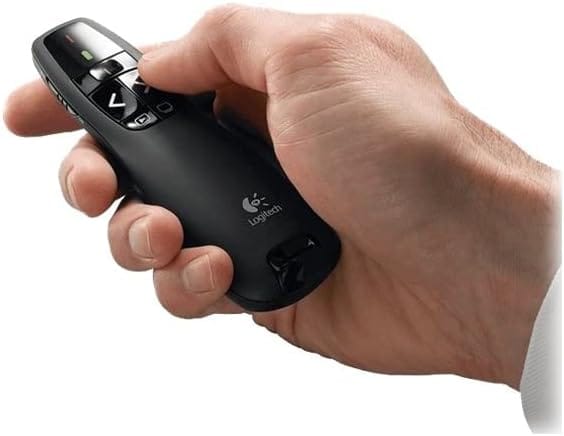 Logitech R400 Wireless Laser Presentation Remote -Black (910-001356)