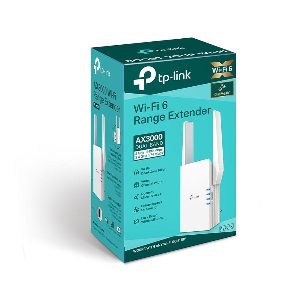 موسع نطاق شبكة Wi-Fi 6 من TP-Link RE705X - AX3000