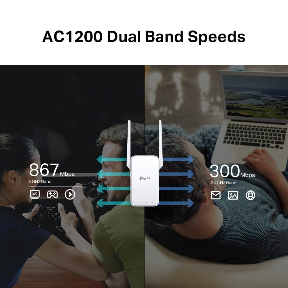 موسع نطاق شبكة واي فاي TP-Link RE315 AC1200